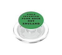 Girls Invented Punk Rock Not England - Green PopSockets PopGrip para MagSafe