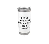 Girls Invented Punk Rock Not England - Green Vaso térmico de acero inoxidable de doble pared