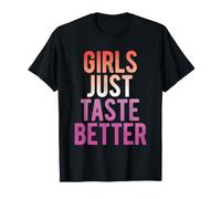 Girls Just Taste Better - Divertidos Colores de la Bandera del Orgullo lésbico Camiseta