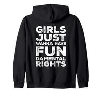 Girls Just Wanna Have Fundamental Rights Igualdad Feminista Sudadera con Capucha