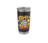 Girls Just Wanna Have Sun Vaso térmico de acero inoxidable de doble pared