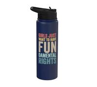 Girls Just Want To Have Fundamental Rights Equidad Feminista Stainless Steel Insulated Water Bottle