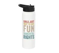 Girls Just Want To Have Fundamental Rights Equidad Feminista Stainless Steel Insulated Water Bottle