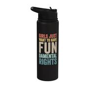 Girls Just Want To Have Fundamental Rights Equidad Feminista Stainless Steel Insulated Water Bottle