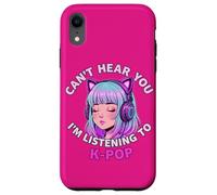 Girls Korean Pop Shirt Can't Hear You I'm Listening to KPOP Carcasa para iPhone XR