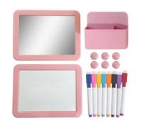 Girls Locker Accessories - 17 Piece Cute Magnetic Decor with Mirror | Locker Stuff Set with 6 Round Magnets for Students Teens School Office Home Dorm Bedroom