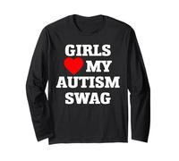 Girls Love My Autism Swag, Divertidos Regalos para niños autistas, concientización Manga Larga