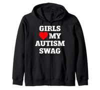 Girls Love My Autism Swag, Divertidos Regalos para niños autistas, concientización Sudadera con Capucha