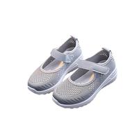 Girls Mary Jane Trainers Kids Slip on Shoes School Sneakers,Mesh Walking Running Shoes Comfortable Air Cushion Sport Trainers for Toddler/Little Kid/Big Kid