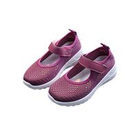 Girls Mary Jane Trainers Kids Slip on Shoes School Sneakers,Mesh Walking Running Shoes Comfortable Air Cushion Sport Trainers for Toddler/Little Kid/Big Kid