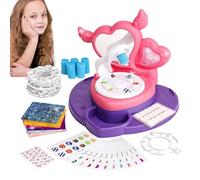 Girls Nail Art Set - Manicure Set, Fun Polish | Kit de uñas de uñas falsas de niñas lindas, aplicación no tóxica y segura, kit de decoración de uñas, regalo ideal para fiestas, eventos, cump