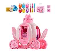 Girls Nail Kit, Pretend Play Toys, Pretend Play Nail Kit with Accessories, for Holiday Playdates, Playroom, Travel, Home, School, Classroom, Party, Themed Event, Living Room, Bedroom