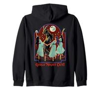 Girl's Night Out Witches Retro Vintage Funny Adult Humor Sudadera con Capucha