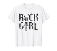 Girls Rock, Rock'n Roll Girl, Rock On Grunge Guitarra Band Camiseta