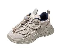 Girls Running Shoes Girls Wide Fit Sports Walking Trainers Teen Girl Sneakers Breathable Soft Lace up Mesh Upper Non-Slip Thick Chunky Sole Tennis Shoes for Little/Big Kids