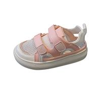 Girls Running Trainers Kids Wide Toe Box Sports Shoes Toddler No Slip Sneakers Breathable Soft Wide Fit Walking Tennis Easy Fasten Mesh Upper Non-Slip Thick Chunky Sole Shoes