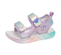 Girls Sandals Kids Anti-Slip Open Toe Adjustable Strap Walking Shoes Breathable Outdoor Water Shoes Summer Barefoot Shoes Lightweight Qucik Dry for Swim Pool Beach