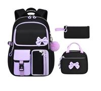 Girls School Backpack - 17 Inch 3 Piece Bookbag Set With Lunch Bag Pencil