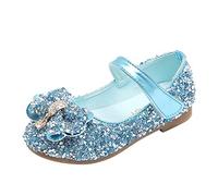 Girls School Shoes Kids Glitter Princess Flat Mary Jane Shoes Children Bowknot Birthday Party Bright Diamond Ballet Dance Sandals for Teens Sparkly Crystal Pumps