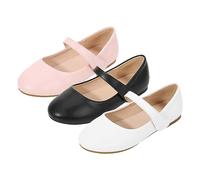 Girls School Shoes Soft Sole Dress Mary Jane Shoes Kids Glitter Leather Ballet Jazz Flats Princess Wedding Birthday Party Sandals Youth Anti Slip Casual Prewalker