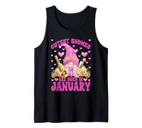 Girls Trip Birthday Princess GNOME Graphic Born In January Camiseta sin Mangas