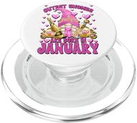 Girls Trip Birthday Princess GNOME Graphic Born In January PopSockets PopGrip para MagSafe