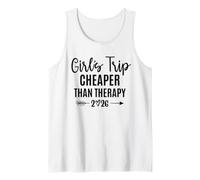 Girls Trip Cheaper Than a Therapy 2026 Girls Vacation Trip Camiseta sin Mangas