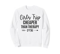 Girls Trip Cheaper Than a Therapy 2026 Girls Vacation Trip Sudadera