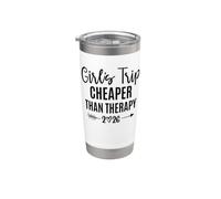Girls Trip Cheaper Than a Therapy 2026 Girls Vacation Trip Vaso térmico de acero inoxidable de doble pared