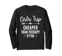 Girls Trip Cheaper Than a Therapy 2026 Girls Weekend Trip Manga Larga