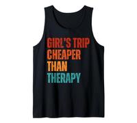 Girl's Trip Cheapers Than Therapy 2024 Girls Vacation Party Camiseta sin Mangas