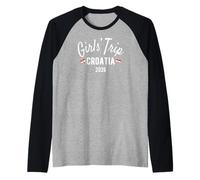Girls Trip Croacia 2026 | Vacaciones de Viaje para niñas Camiseta Manga Raglan