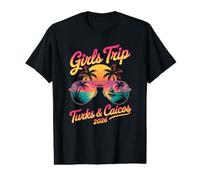 Girls Trip Turks & Caicos 2026 Gafas de Sol Atardecer Camiseta gráfica económica