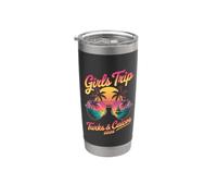 Girls Trip Turks & Caicos 2026 Gafas de sol Atardecer Vaso térmico de acero inoxidable de doble pared