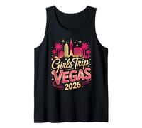 Girls Trip Vegas 2026 Matching Group Vacation Squad Bachelor Camiseta sin Mangas