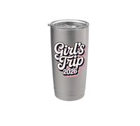 Girl's Trip Vintage Retro 1990s Bubble Letters Vaso térmico de acero inoxidable de doble pared