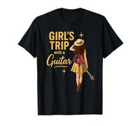 Girls Trip with a Guitar Funny Road Trip Musician Vacation Camiseta