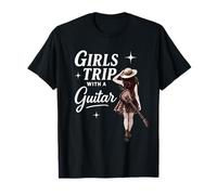 Girls Trip with a Guitar Funny Road Trip Musician Vacation Camiseta
