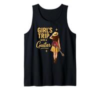 Girls Trip with a Guitar Funny Road Trip Musician Vacation Camiseta sin Mangas