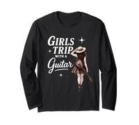 Girls Trip with a Guitar Funny Road Trip Musician Vacation Manga Larga