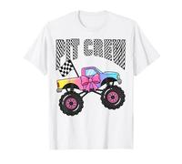 Girls Truck Monster Bow Pit Crew Squad Trucks Are My Jam Camiseta