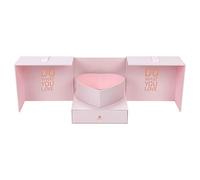 Girls Valentine Box, Couple Valentine Box, Valentine's Day Box, Satin Ribbon Valentine's Day Present Boxes with Satin Ribbon and Drawer Designed for Couples, Weddings, or Romantic Occasions