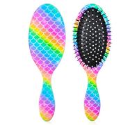 Girls Wet Dry Detangling Brush for Curly, Thick Hair - Pain-Free Bristles for Women & Kids (Starry Unicorn)