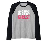 Girls Who Runs The World Poder Mujeres Feminista Chica Camiseta Manga Raglan