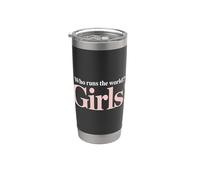 Girls Who Runs The World Poder Mujeres Feminista Chica Vaso térmico de acero inoxidable de doble pared