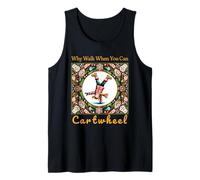Girls Why Walk When You Can Cartwheel Christmas Cartwheeling Camiseta sin Mangas