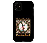 Girls Why Walk When You Can Cartwheel Christmas Cartwheeling Carcasa para iPhone 11