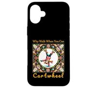 Girls Why Walk When You Can Cartwheel Christmas Cartwheeling Carcasa para iPhone 16 Plus