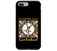 Girls Why Walk When You Can Cartwheel Christmas Cartwheeling Carcasa para iPhone 7 Plus/8 Plus