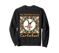 Girls Why Walk When You Can Cartwheel Christmas Cartwheeling Sudadera